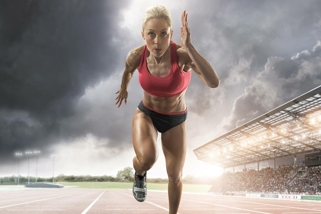 sprinting-athlete woman